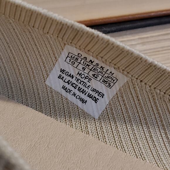 Danskin Hope knit Slip-on Ballet Flats Vegan Memory Foam Comfort Shoes US W10 - Picture 6 of 9